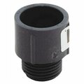 Abb Carlon Terminal Adapter, 1/2 In Mpt X Socket, 1.04 In Dia, 1.31 In L, Pvc, Gray E943D-CTN